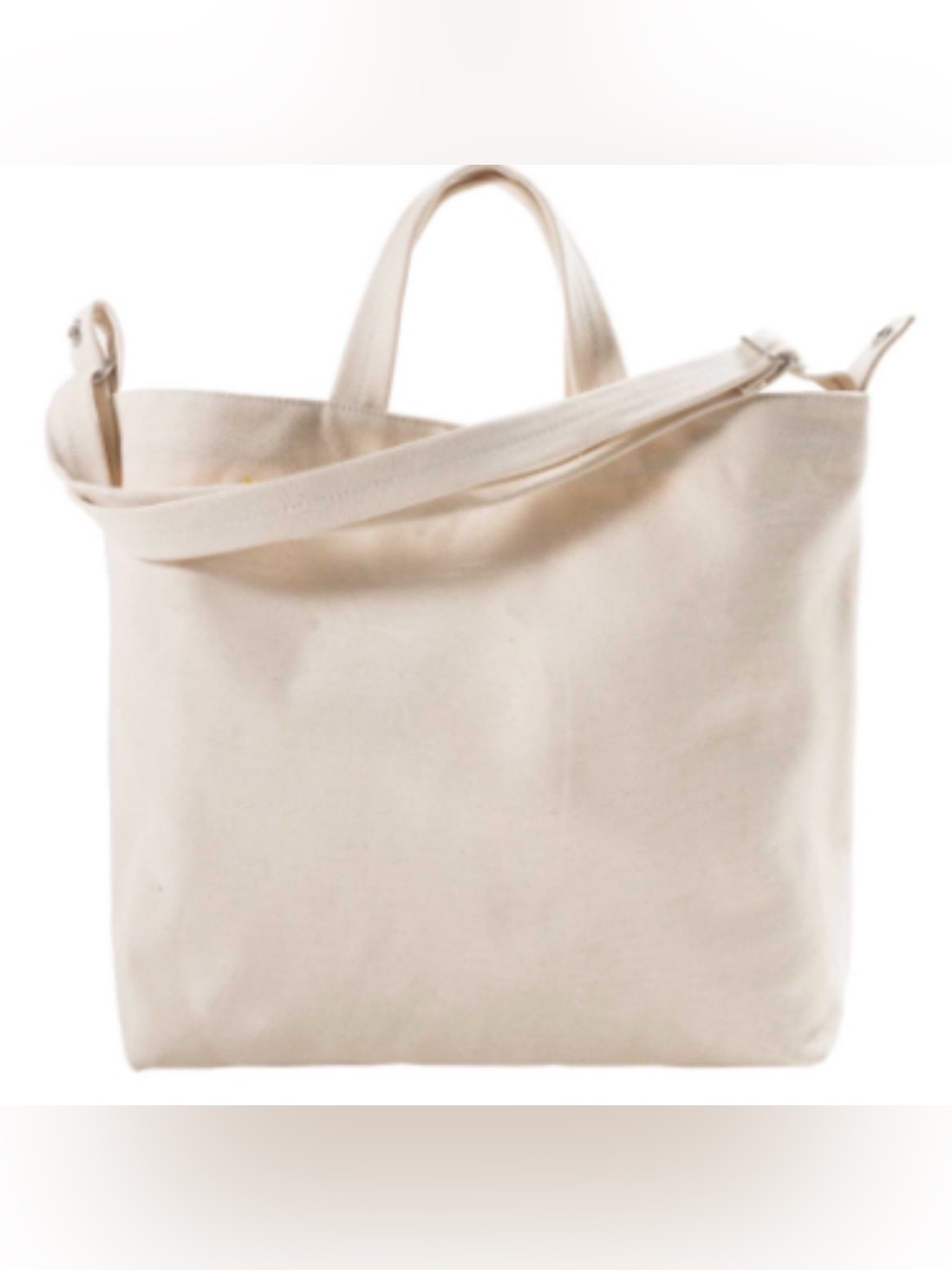 Baggu Horizontal Duck Bag Snap Closure in Natural Canvas NWT